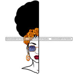 Black Woman Half Full Face  Gold Roses Sunglasses JPG PNG  Clipart Cricut Silhouette Cut Cutting