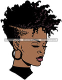Afro Woman Diva Glamour Goddess Dark Skin Color SVG Cutting Files For Silhouette Cricut and More!