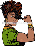 Afro Woman Power Strong Lady We can Do It Flexing Arms Hot Seller .SVG Cutting Files For Silhouette and Cricut and More!