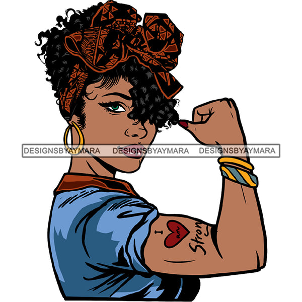 Afro Woman Flexing Strong Girl We Can Do It Woman Power Equality SVG Cutting Files For Silhouette Cricut