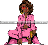 Afro Lola Gangster Goddess Hustle Woman Caring Gun .SVG Cutting Files For Silhouette and Cricut and More!