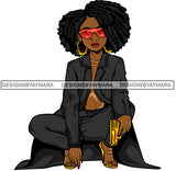 Afro Lola Gangster Goddess Hustle Woman Caring Gun .SVG Cutting Files For Silhouette and Cricut and More!