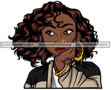 Afro Lola Thinking Looking Worried Beautiful Black Woman Face SVG Cutting Files For Silhouette Cricut and More