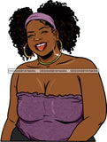 Afro Urban Street Ghetto Girls Babe Hoop Earrings Sexy Strapless Headband Pigtails Hair Style Tongue SVG Cutting Files For Silhouette Cricut