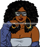 Afro Urban Street Ghetto Girls Babe Hoop Earrings Afro Hair Style Sunglasses Sexy Attitude Swag Nails SVG Cutting Files For Silhouette Cricut