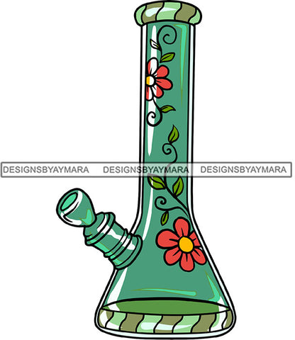 Glass Bong Joint Blunt Pot Cannabis Hashish Weed Leaf Grass Marijuana Medicinal Hemp Stoned High Life SVG Cutting Files