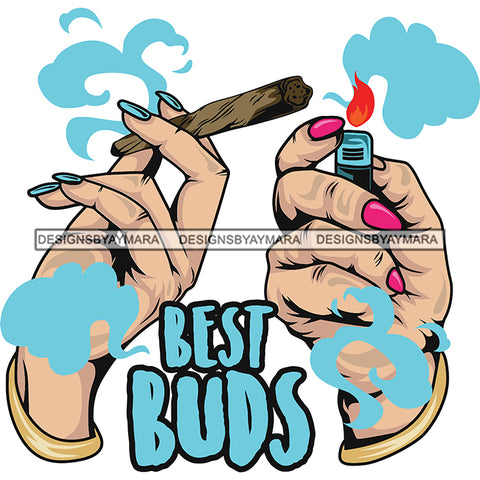 Best Buds Joints Marijuana Smoke SVG JPG PNG Vector Clipart Cricut Silhouette Cut Cutting