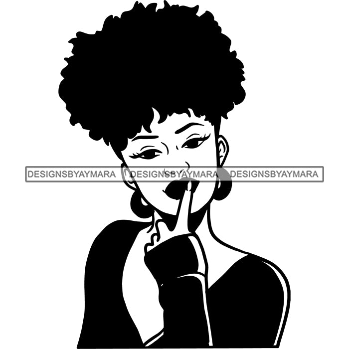 Afro African American Lady Woman Classy Nubian Svg Cutting Files 