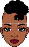 Afro Black Goddess Portrait Bamboo Hoop Earrings Sexy Lips Woman Up Do Hair Style  SVG Cutting Files For Silhouette  Cricut