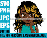 Afro Cute Lili Big Eyes Designs For Commercial And Personal Use Black Girl Woman Nubian Queen Melanin SVG Cutting Files For Silhouette Cricut and More