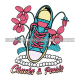 Chucks and Pearls 2021 Inauguration Designs Woman Power Vice President Kamala Harris SVG Cutting Files For Silhouette Cricut and More