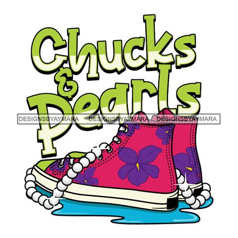 Chucks and Pearls 2021 Inauguration Designs Woman Power Vice President Kamala Harris SVG Cutting Files For Silhouette Cricut and More