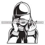 Hustler Cute Lola Girl Baseball Hat Cap No Face Long Hair Nails Sweater Cold Weather Outfit Fashion Woman Designs For T-Shirt and Other Products SVG PNG JPG Cutting Files For Silhouette Cricut and More!