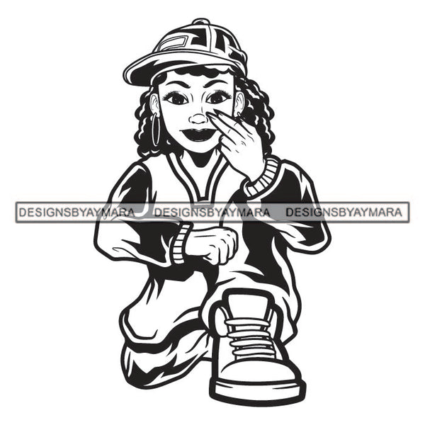 Hustler Gangster Lola Afro Girl Black Woman Hustling Independent Savage Swag Flow Outfit Wear Hustle Designs For T-Shirt and Other Products SVG PNG JPG Cutting Files For Silhouette Cricut and More!