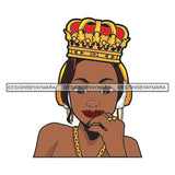 Queen Lola Afro Girl Black Woman Crown Power Reina Designs For T-Shirt and Other Products SVG PNG JPG Cutting Files For Silhouette Cricut and More!