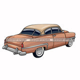 Vintage Old School Car Cartoon Character Automobile Luxurious Muscle Machine Collection Speed Transportation SVG JPG PNG Vector Clipart Cricut Silhouette Cut Cutting
