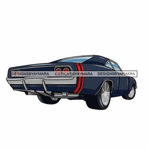 Sport Car Muscle Cartoon Character Automobile Luxurious Machine Speed Transportation Collectible Antique SVG JPG PNG Vector Clipart Cricut Silhouette Cut Cutting