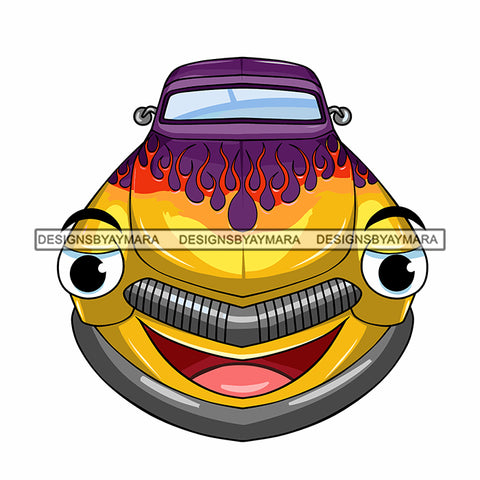 Gorgeous Vintage 50's 60's 70's Car Cartoon Character Automobile Luxurious Muscle Machine Speed Transportation SVG JPG PNG Vector Clipart Cricut Silhouette Cut Cutting