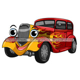 Gorgeous Vintage 50's 60's 70's Car Cartoon Character Automobile Luxurious Muscle Machine Speed Transportation Wagon SVG JPG PNG Vector Clipart Cricut Silhouette Cut Cutting