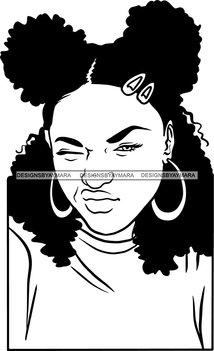 Ghetto Woman Face American Gangster Urban Swag Hip Hop Girl .SVG Cutti ...