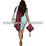 Bundle 4 Graduation Woman Graduate Ceremony Achievements Student Gown Cap SVG PNG JPG Cutting Files For Cricut Silhouette and More!