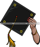 Graduation Achievement Hard Work Diploma Success Robe Cap Certificate College SVG Cutting Files