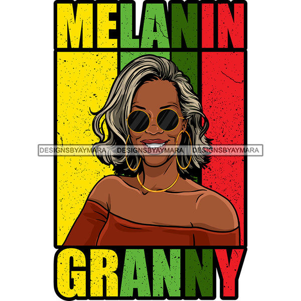 Melanin Granny Mommy Quotes Grandma Happy Mother's Day Abuela SVG JPG PNG Vector Clipart Cricut Silhouette Cut Cutting