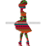 Afro Woman Silhouette  Pattern Filled  JPG PNG  Clipart Cricut Silhouette Cut Cutting