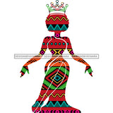 Afro Queen  Silhouette Pink Green Pattern Filled  JPG PNG  Clipart Cricut Silhouette Cut Cutting