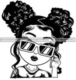 Afro Puff Hairstyle Cute Lili Cool Glasses Hipster Girl Long Eyelashes Designs For Commercial And Personal Use Black Girl Woman Nubian Queen Melanin SVG Cutting Files For Silhouette Cricut and More