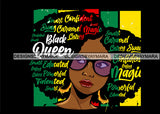 Afro Lola Black Queen Swag Powerful Loving Smart Black Girl Magic Melanin Popping Hipster Girl SVG JPG PNG Layered Cutting Files For Silhouette Cricut and More