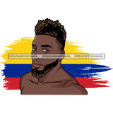 Columbia Country Attractive Black Man Bearded Hipster SVG Files For Cutting