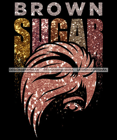 Sexy Melanin Afro Woman Dripping Glitter Letters Short Hairstyle Banner SVG JPG PNG Vector Designs Cutting Files For Circuit Silhouette