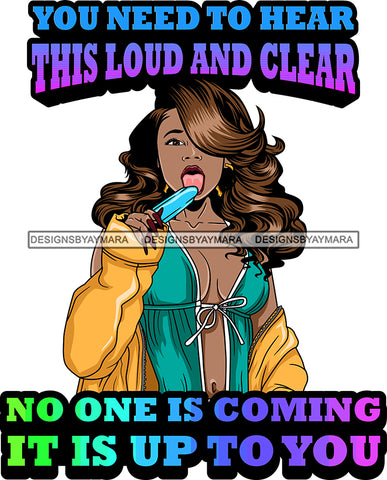 Afro Lola Queen Sexy Lingerie It Is Up To You Quotes Bamboo Hoop Earrings Vavy Hair Style SVG Cutting Files For Silhouette Cricut