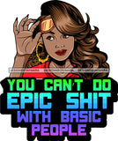 Afro Lola Hustle Quotes Epic Basic People Wavy Hair Style SVG Cutting Files For Silhouette Cricut and More