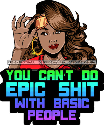 Afro Lola Hustle Quotes Epic Basic People Wavy Hair Style SVG Cutting Files For Silhouette Cricut and More