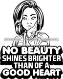 Afro Lola God Quotes Beauty God Heart Straight  Hair Style Bambu Jewelry B/W SVG Cutting Files For Silhouette Cricut and More