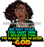 Afro Lola God Quotes Do Not Fear God Curly Hair Style Bambu Jewelry SVG Cutting Files For Silhouette Cricut and More