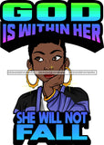 Afro Lola God Quotes God Is Within Her Short Hair Style Bambu Jewelry SVG Cutting Files For Silhouette Cricut and More