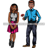 Be My Valentine Lola and Nano Couple Loving True Love Boyfriend Girlfriend Flowers SVG Files For Cutting