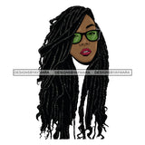Black Woman With Long Locs Dreads Sister Locs SVG JPG PNG Vector Clipart Cricut Silhouette Cut Cutting1