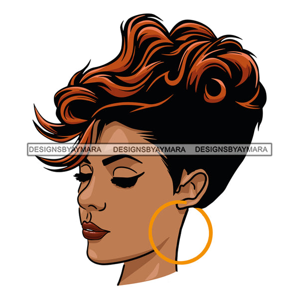 Black Woman New Hairstyle Stylist Haircut SVG JPG PNG Vector Clipart Cricut Silhouette Cut Cutting1