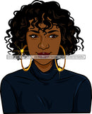 Afro Girl Bamboo Earrings Hustle Diva Gold Jewelry Hair Accessories Black Woman Goddess SVG Files For Cutting and More!