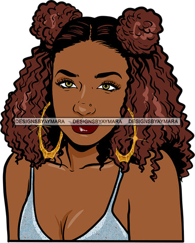 Afro Girl Bamboo Earrings Hustle Diva Gold Jewelry Hair Accessories Black Woman Goddess SVG Files For Cutting and More!