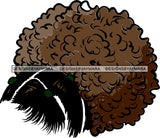 Just Hair No Face Hair Puff Hairpiece Hair  Black Woman Afro Hair SVG JPG PNG Vector Clipart Cricut Silhouette Cut Cutting