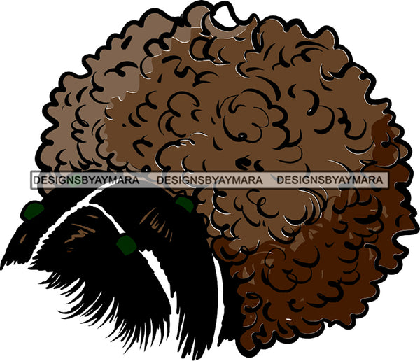 Just Hair No Face Hair Puff Hairpiece Hair  Black Woman Afro Hair SVG JPG PNG Vector Clipart Cricut Silhouette Cut Cutting