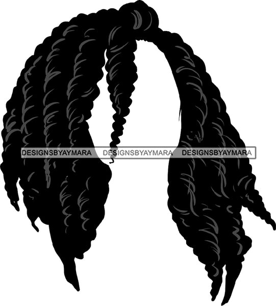 Just Hair No Face Twist Black Woman Afro Hair SVG JPG PNG Vector Clipart Cricut Silhouette Cut Cutting