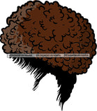 Just Hair No Face Curl Puffs Black Woman Afro Hair  SVG JPG PNG Vector Clipart Cricut Silhouette Cut Cutting