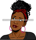 Afro Girl Bamboo Earrings Hustle Diva Gold Jewelry Hair Accessories Black Woman Goddess SVG Files For Cutting and More!