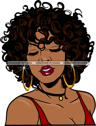 Afro Girl Bamboo Earrings Hustle Diva Gold Jewelry Hair Accessories Black Woman Goddess SVG Files For Cutting and More!